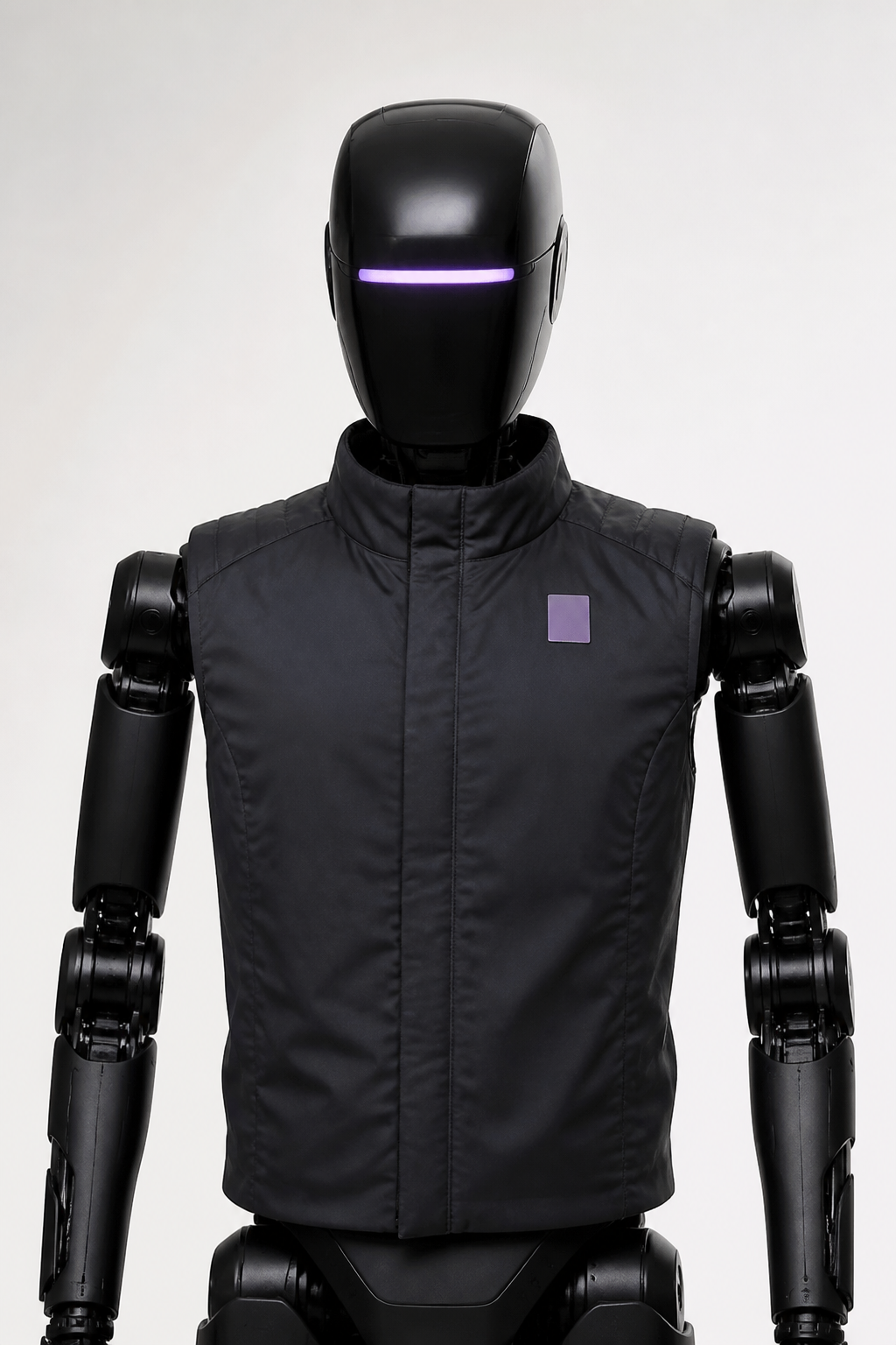 Humanoid robot in a studio — software AI research at Zeregno